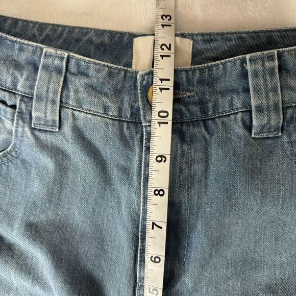 Unique Top Shop High Waist Mom Jeans Women's Size 8 Tapered Med Wash Crop Jeans - Picture 10 of 12